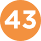 Number 43 in an orange circle.