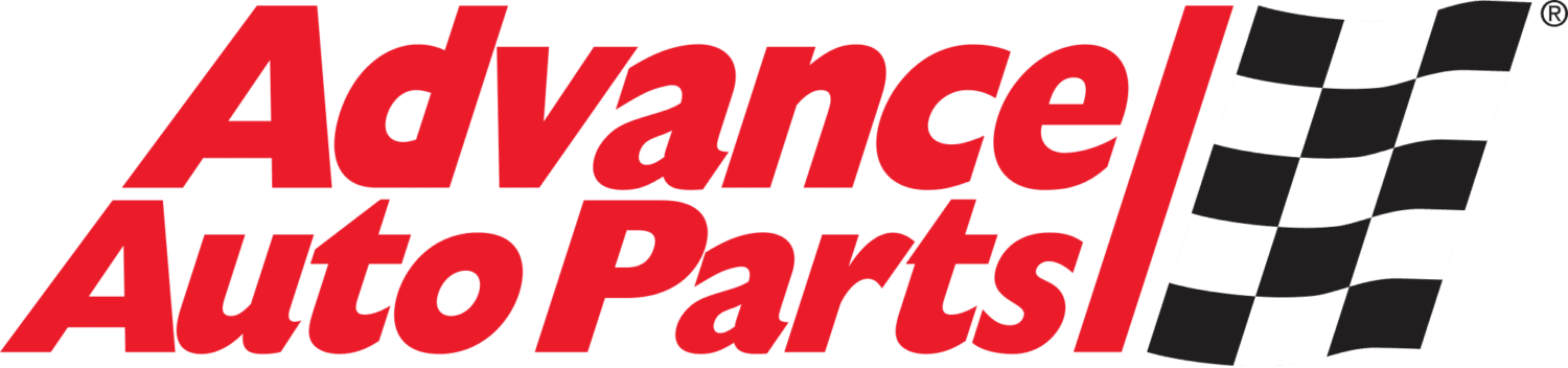 Advance Auto Parts logo with a checkered flag design.